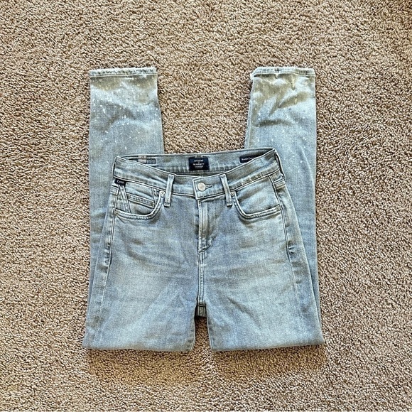 Citizens Of Humanity Denim - Citizens of Humanity Women's Rocket Crop High-Rise Skinny Jeans Salt Stone 24”